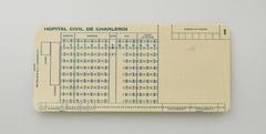 Carte perforée - Vue de la face principale de la carte

